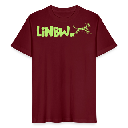 LiNBW. Männer T-Shirt Life is not just black and white - Burgunderrot