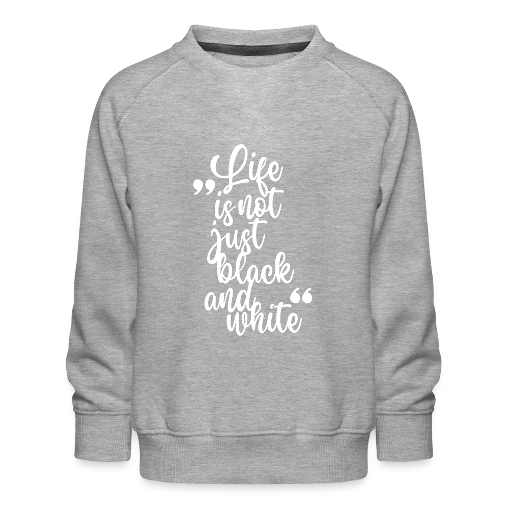 LiNBW. Kinder Pullover Life is not just black and white - Grau meliert