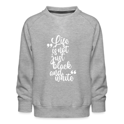 LiNBW. Kinder Pullover Life is not just black and white - Grau meliert