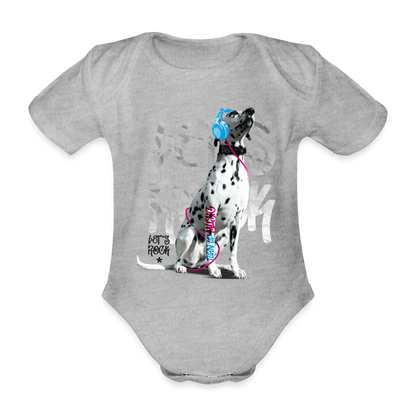 LiNBW. Body Kurzarm Dalmatiner Let's Rock - Grau meliert