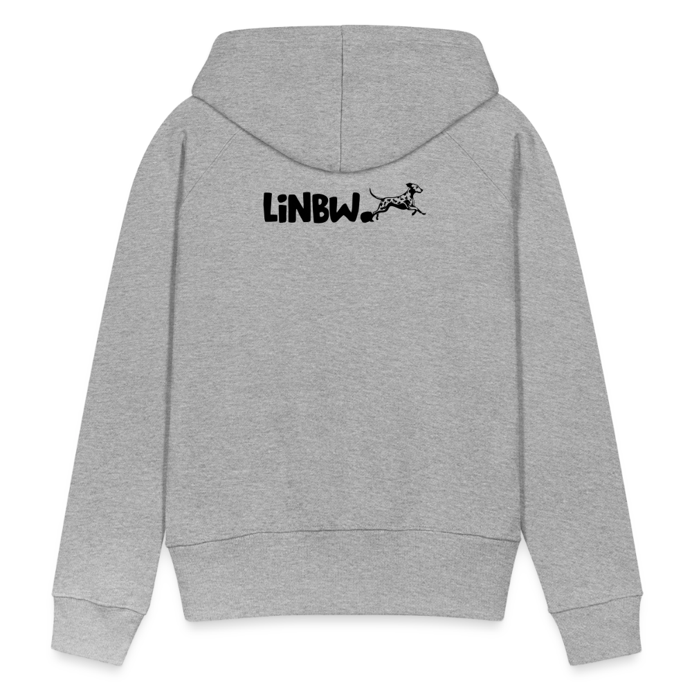 LiNBW. Frauen Hoodie Life is not just black and white - Grau meliert
