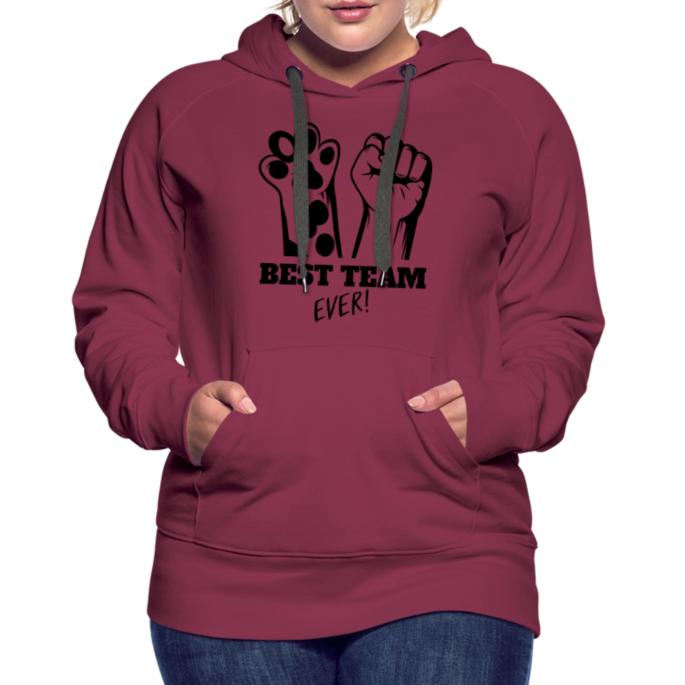 LiNBW.  Frauen Hoodie Best Team Ever - Bordeaux