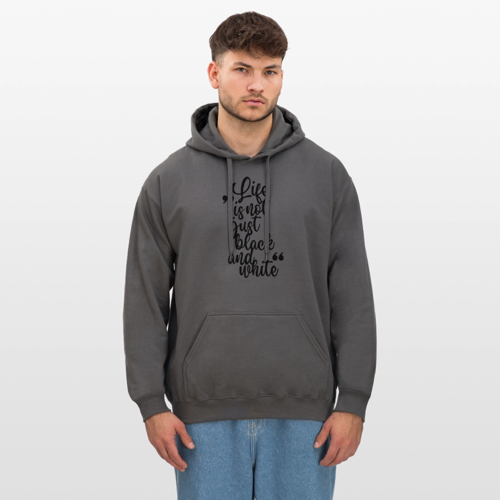 LiNBW. Männer & Frauen Hoodie Life is not just black and white - Dunkelgrau