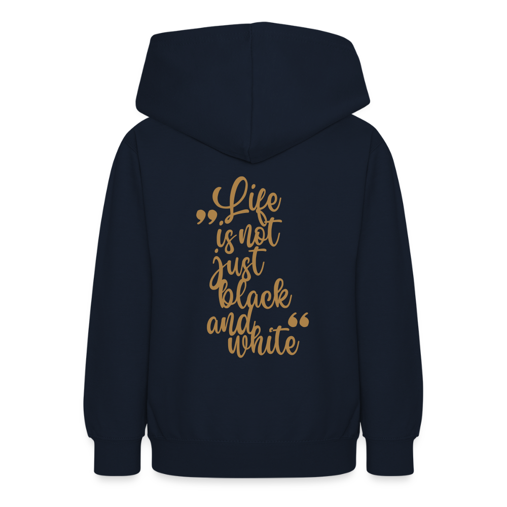 LiNBW. Teenager Hoodie Life is not just black and white - Navy