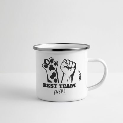 LiNBW. Emaille-Tasse Best Team Ever - Weiß