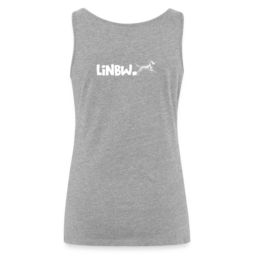 LiNBW. Frauen Tank-Top Life is not just black and white - Grau meliert