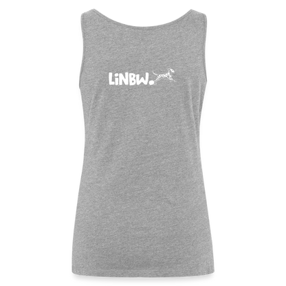 LiNBW. Frauen Tank-Top Life is not just black and white - Grau meliert