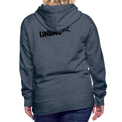 LiNBW. Frauen Hoodie Life is not just black and white - Jeansblau