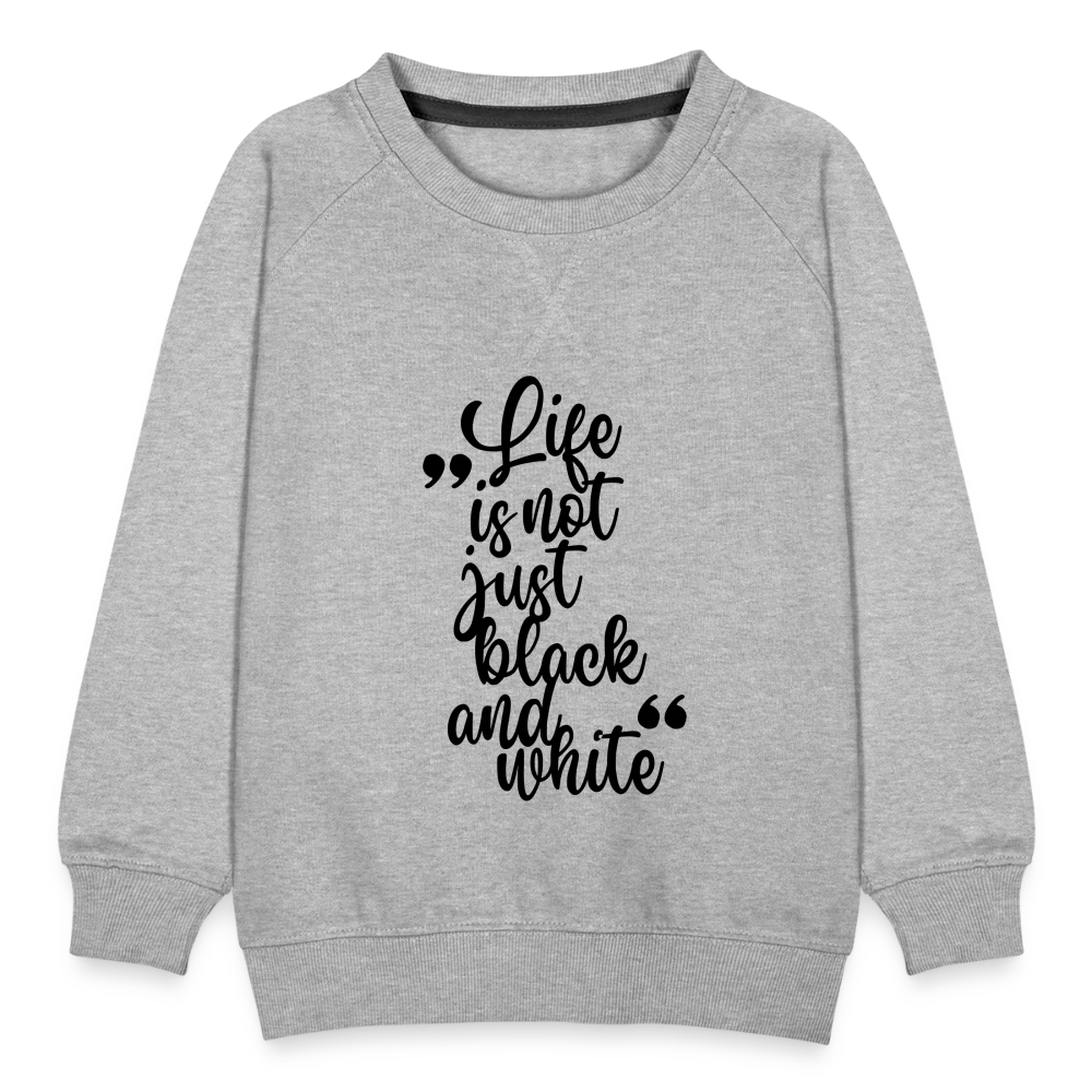 LiNBW. Kinder Pullover Life is not just black and white - Grau meliert