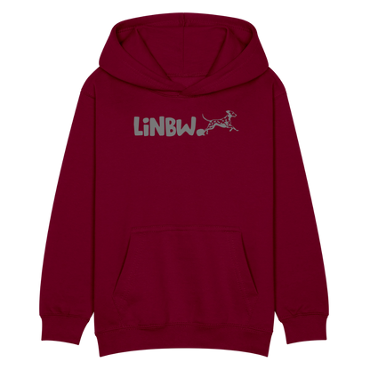 LiNBW. Kinder Hoodie Life is not just black and white - Bordeaux