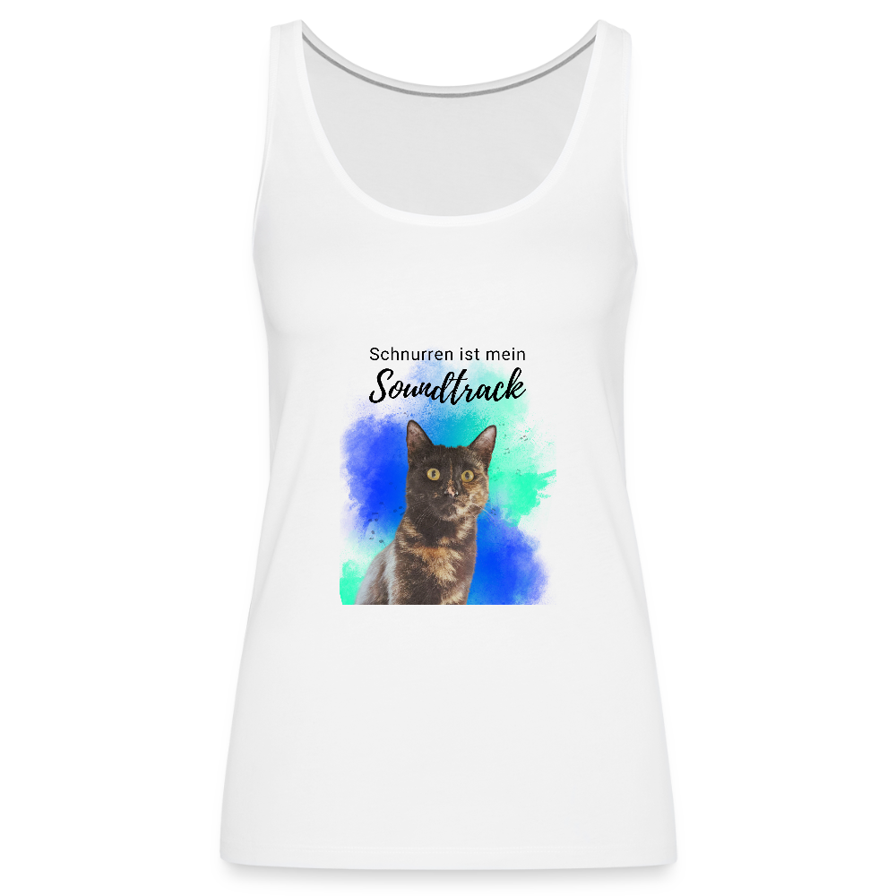 LiNBW. Frauen Tank-Top Schnurren ist mein Soundtrack - Weiß