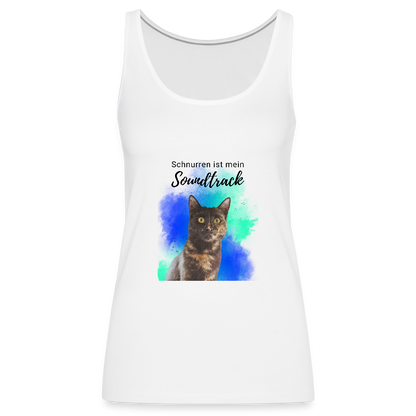 LiNBW. Frauen Tank-Top Schnurren ist mein Soundtrack - Weiß
