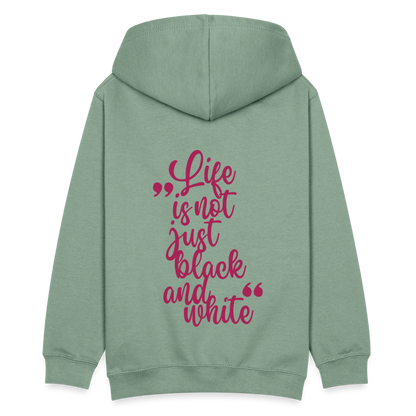 LiNBW. Kinder Hoodie Life is not just black and white - Graugrün