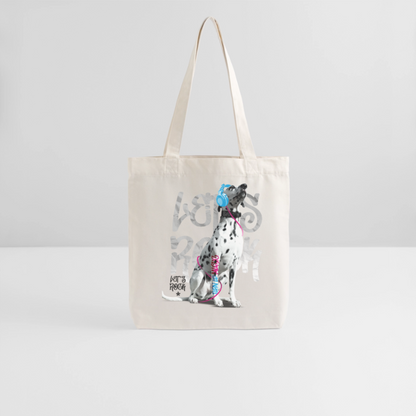 LiNBW. Stoffbeutel Dalmatiner Let's Rock - Naturweiß