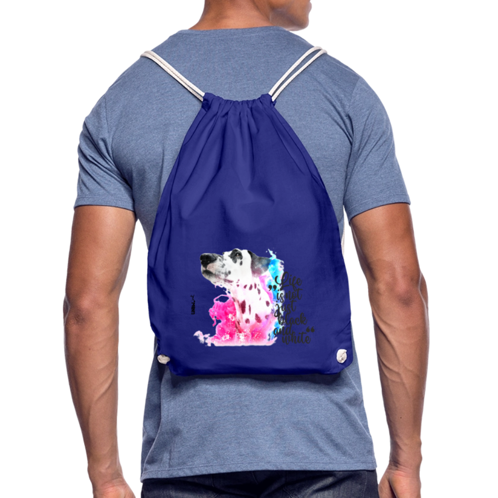 LiNBW. Turnbeutel Dalmatiner Life is not just black and white - Königsblau