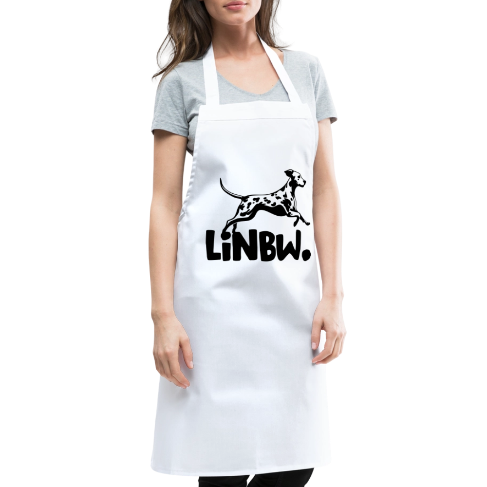 Kochschürze mit LINBW-Logo – schlicht, stilvoll & bewusst - Weiß