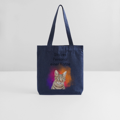 LiNBW. Stoffbeutel Stolzes Personal einer Katze - melange Blue