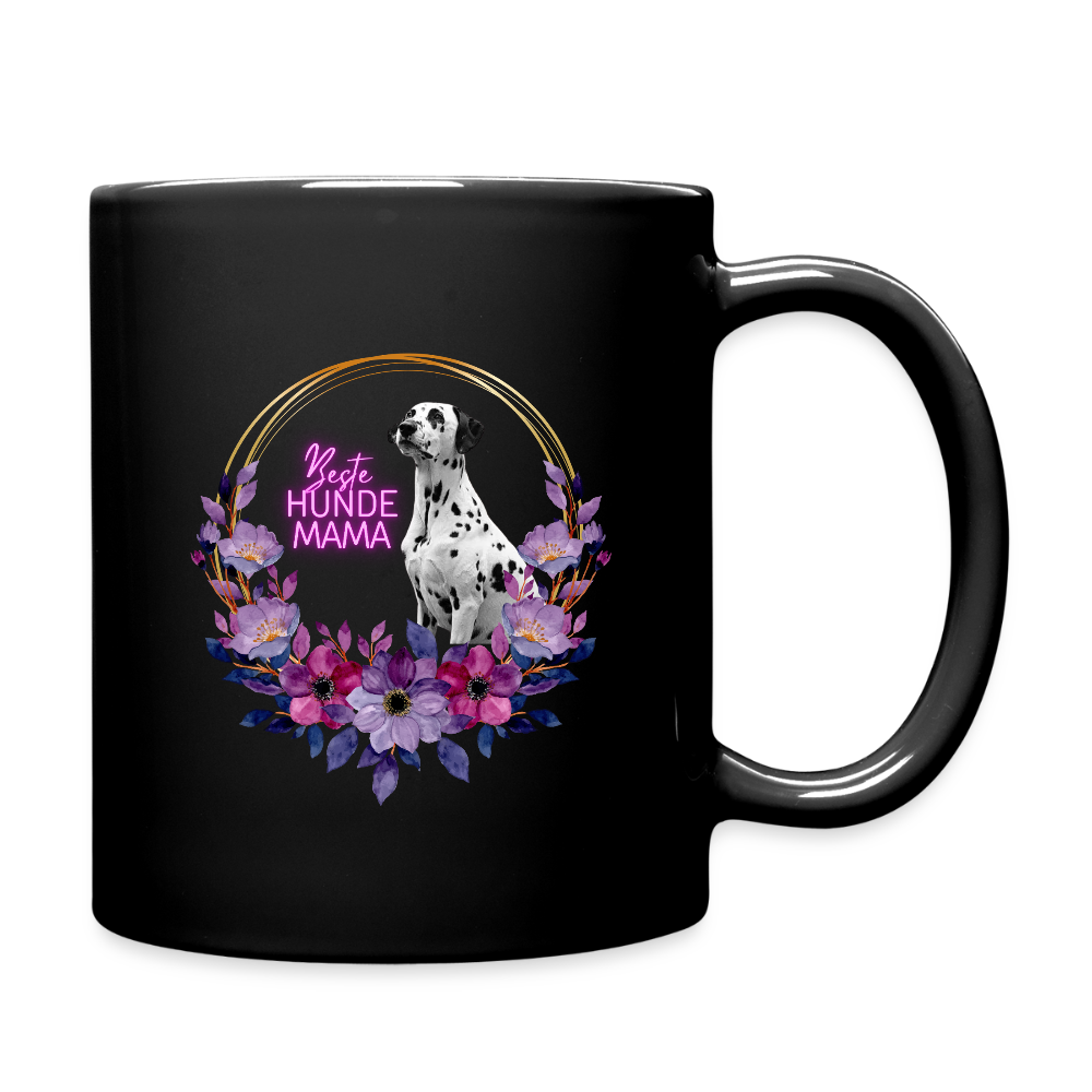 LiNBW. Keramiktasse Dalmatiner Beste Hundemama - Schwarz