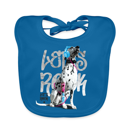 LiNBW. Lätzchen Dalmatiner Let's Rock - Pfauenblau