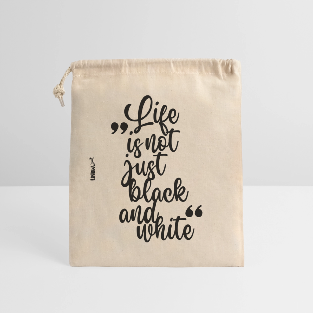 LiNBW. Baumwollbeutel Life is not just black and white - Natur