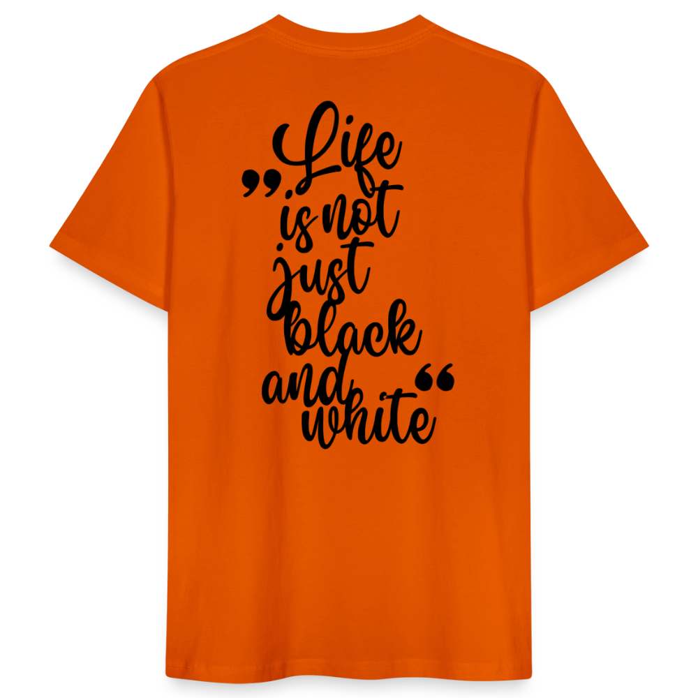 LiNBW. Männer T-Shirt Life is not just black and white - Tieforange