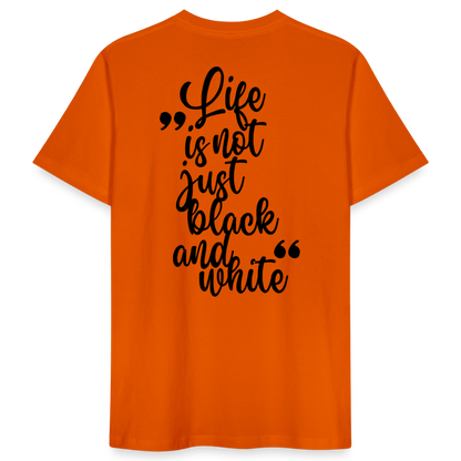 LiNBW. Männer T-Shirt Life is not just black and white - Tieforange