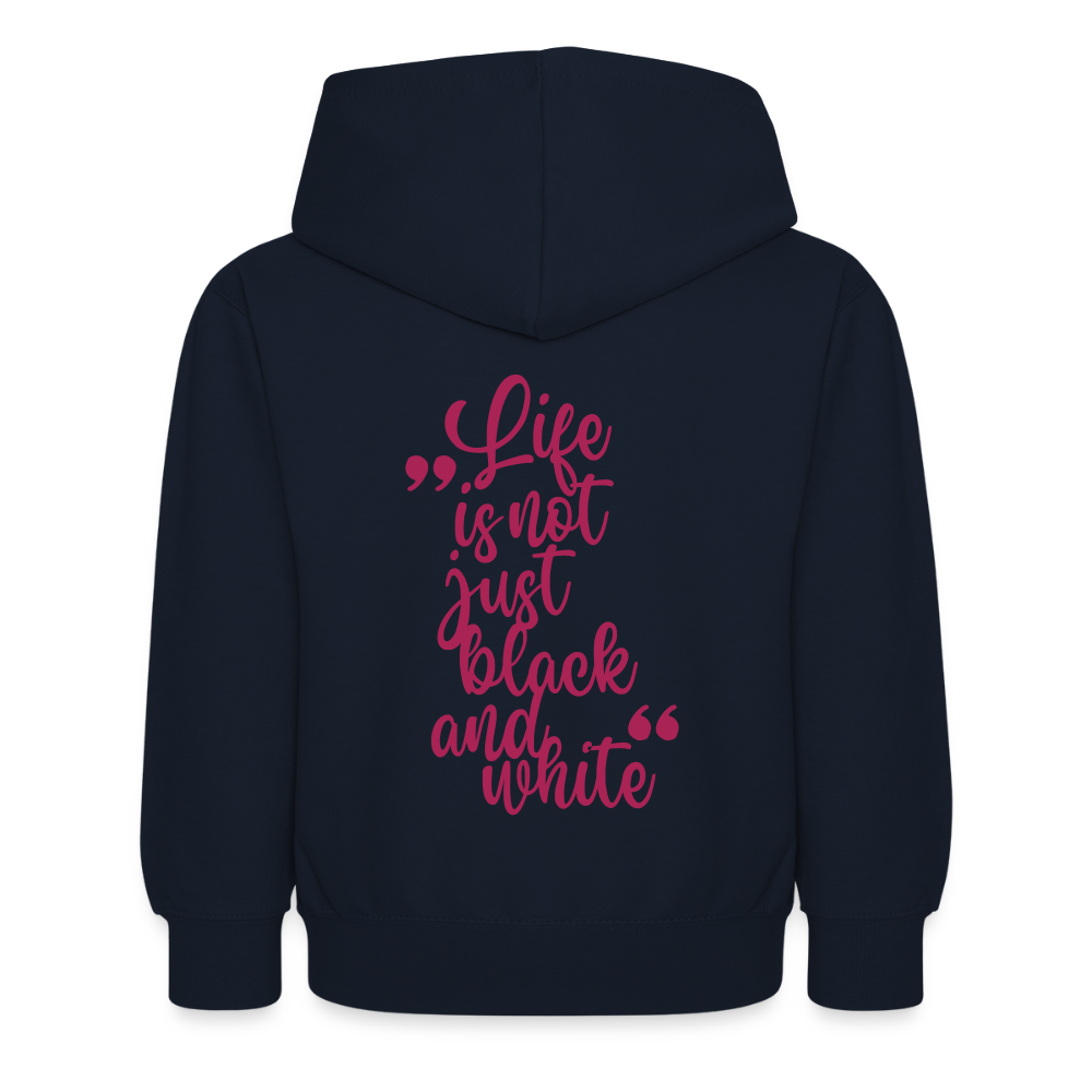 LiNBW. Kinder Hoodie Life is not just black and white - Navy