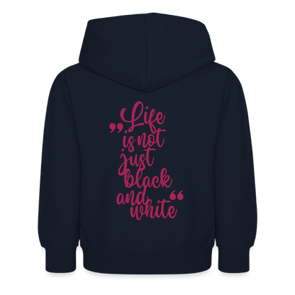 LiNBW. Kinder Hoodie Life is not just black and white - Navy