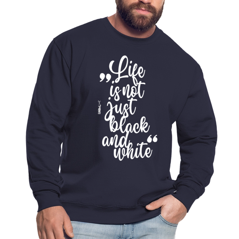 LiNBW. Männer Pullover Life is not just black and white - Navy