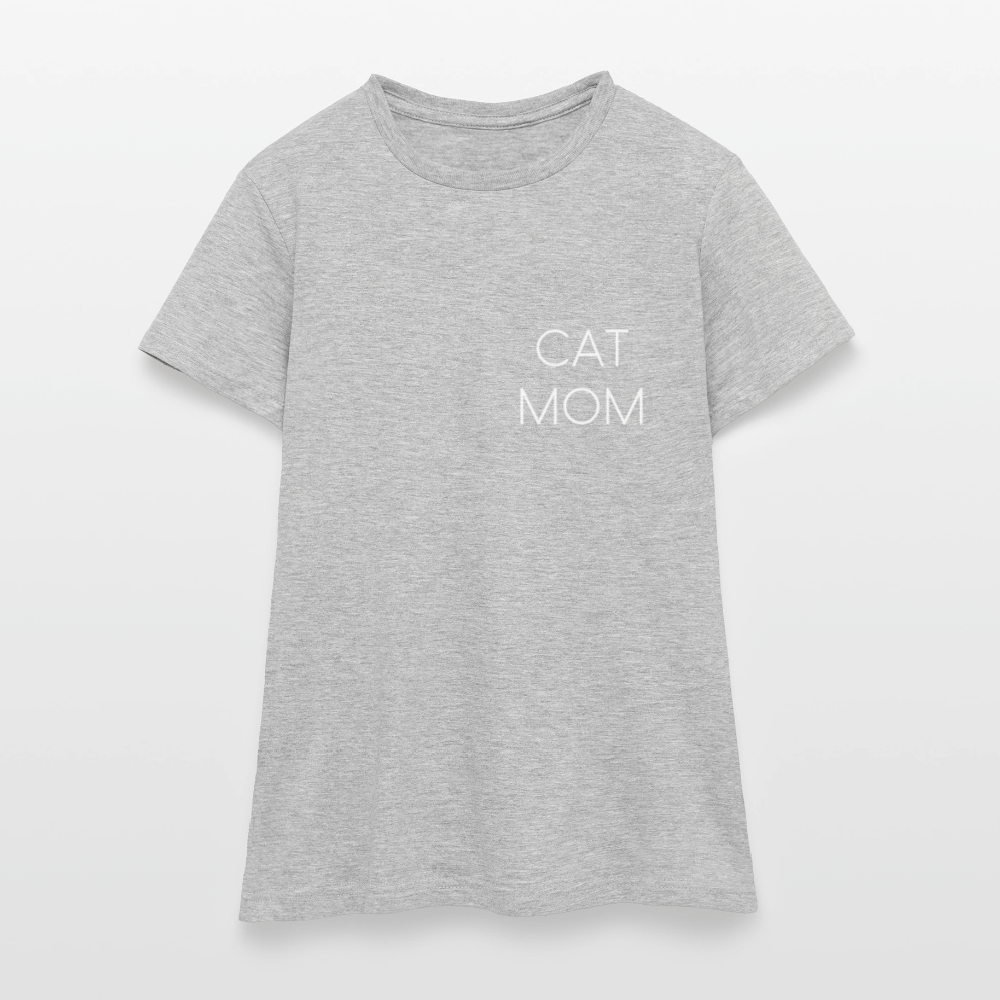LiNBW. Frauen T-Shirt Stolzes Personal einer Katze - Grau meliert