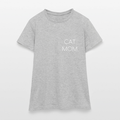 LiNBW. Frauen T-Shirt Stolzes Personal einer Katze - Grau meliert