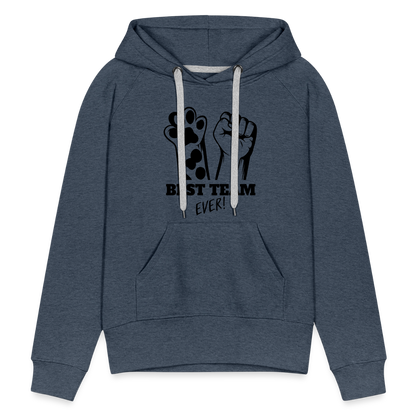 LiNBW.  Frauen Hoodie Best Team Ever - Jeansblau