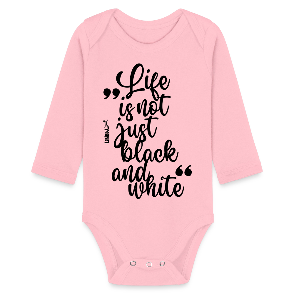Baby-Body „Life is not just black and white“ – Statement mit Haltung - Hellrosa