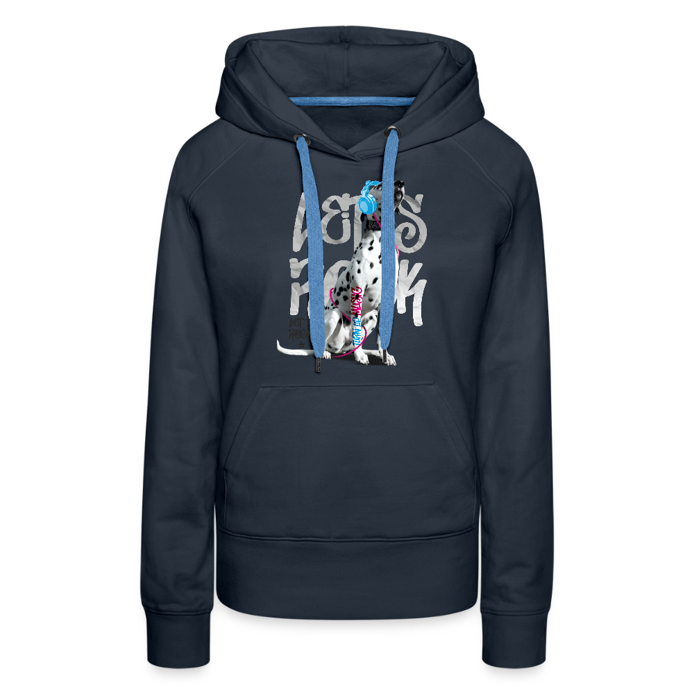 LiNBW. Frauen Hoodie Dalmatiner Let's Rock - Navy