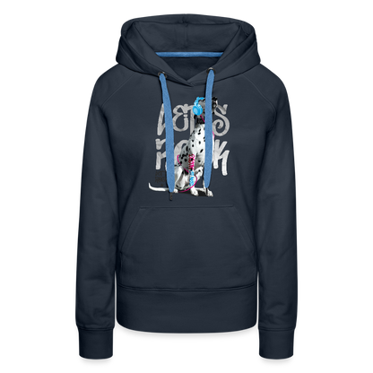 LiNBW. Frauen Hoodie Dalmatiner Let's Rock - Navy