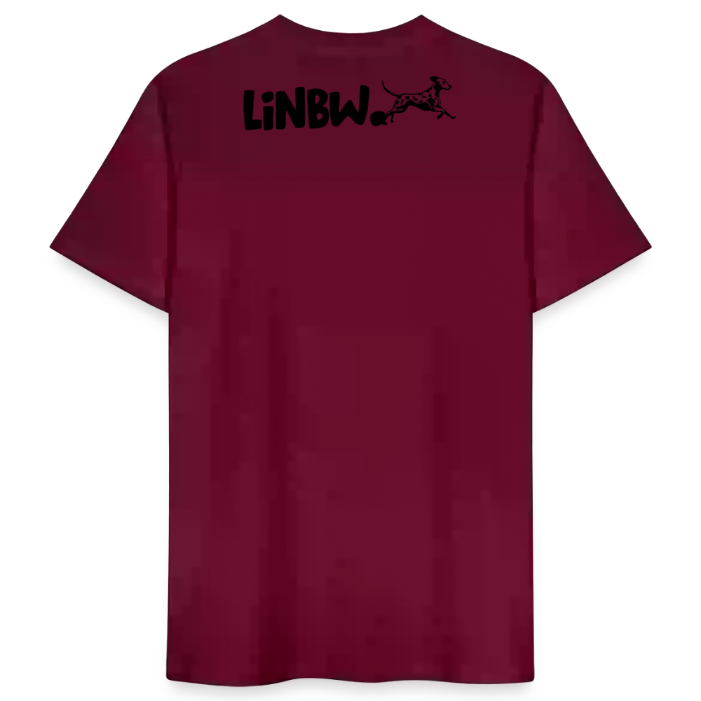 LiNBW. Männer T-Shirt Life is not just black and white - Burgunderrot