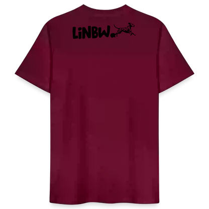 LiNBW. Männer T-Shirt Life is not just black and white - Burgunderrot