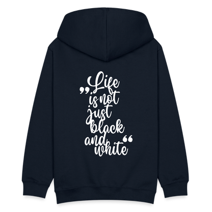 LiNBW. Teenager Hoodie Life is not just black and white - Navy