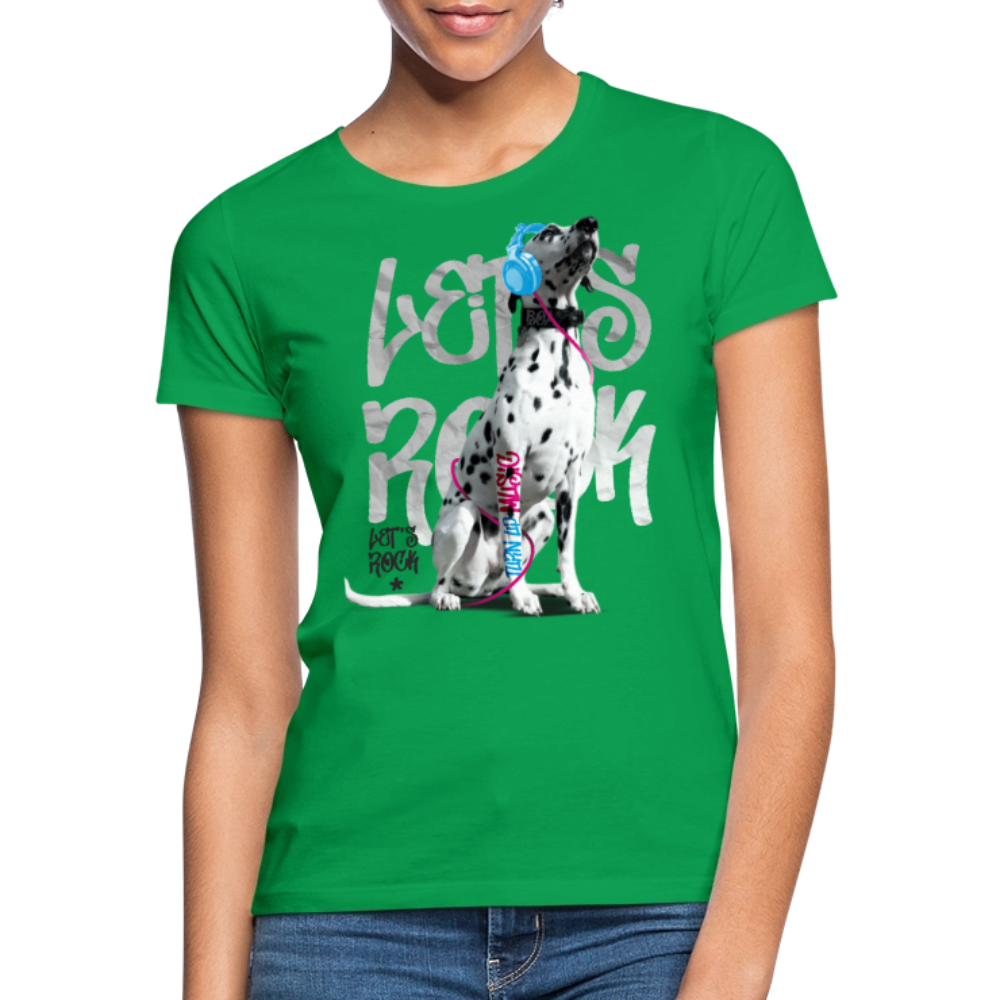 LiNBW. Frauen T-Shirt Dalmatiner Let's Rock - Kelly Green