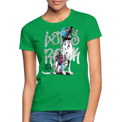 LiNBW. Frauen T-Shirt Dalmatiner Let's Rock - Kelly Green