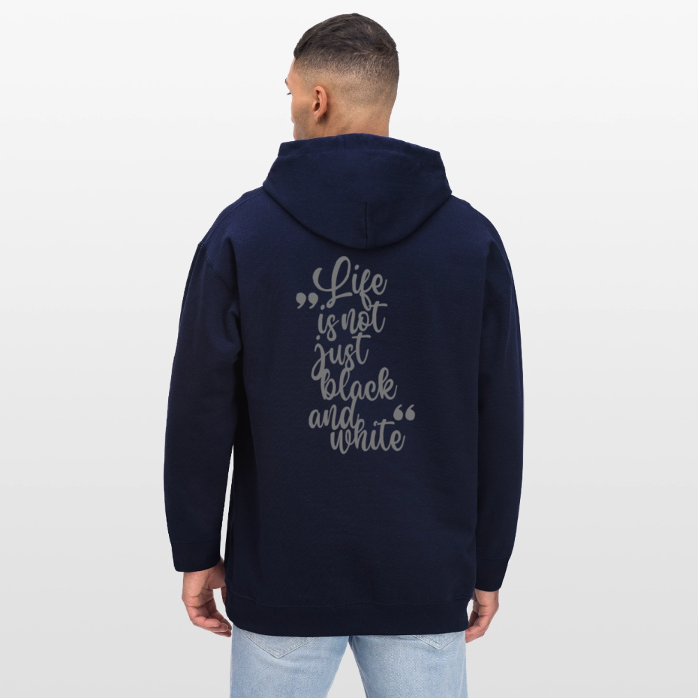 LiNBW. Männer & Frauen Hoodie Life is not just black and white - Navy