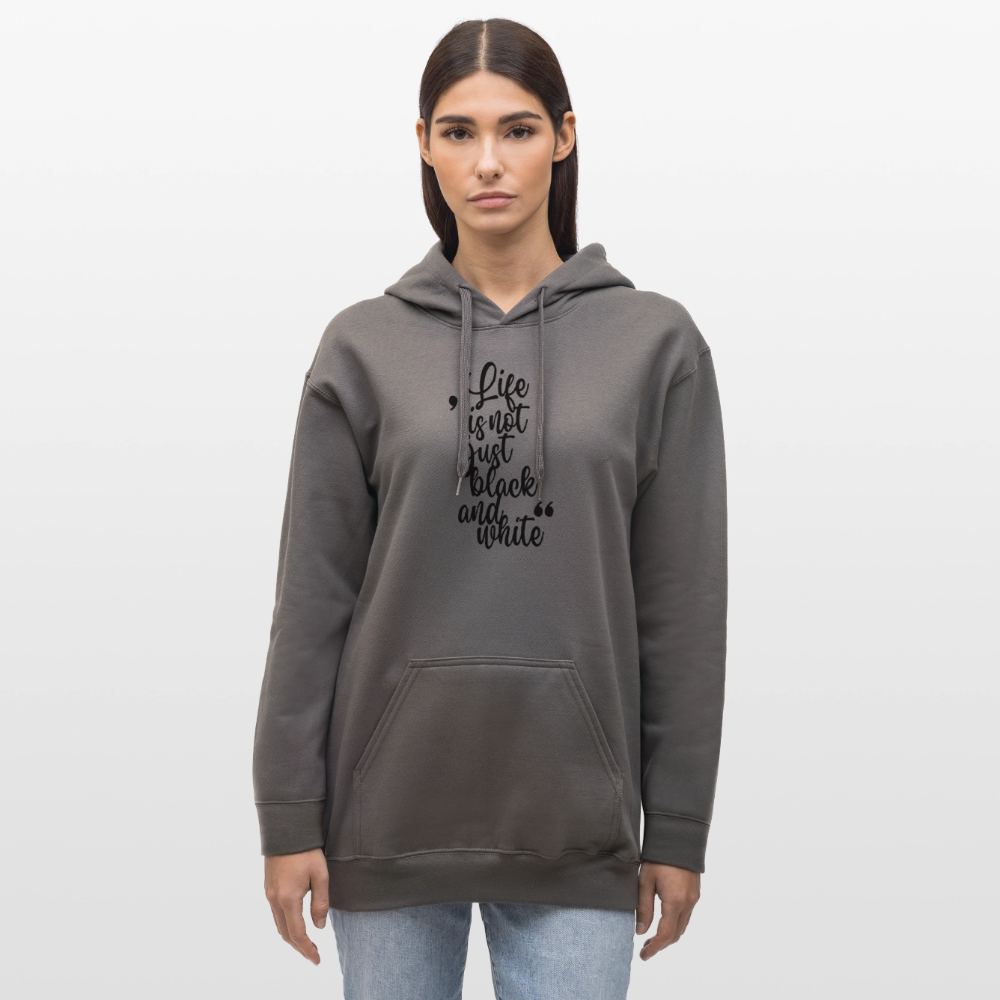 LiNBW. Männer & Frauen Hoodie Life is not just black and white - Dunkelgrau