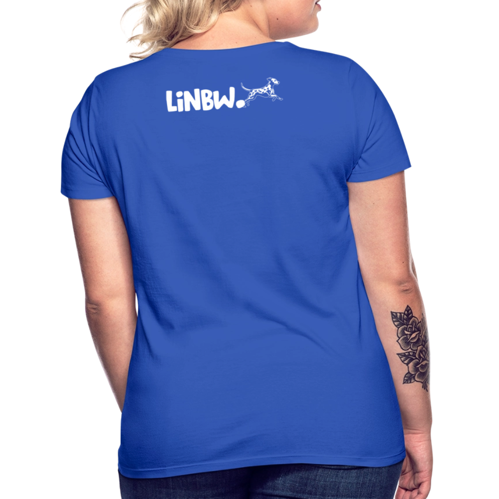 LiNBW. Frauen T-Shirt Dalmatiner Life is not just black and white - Royalblau