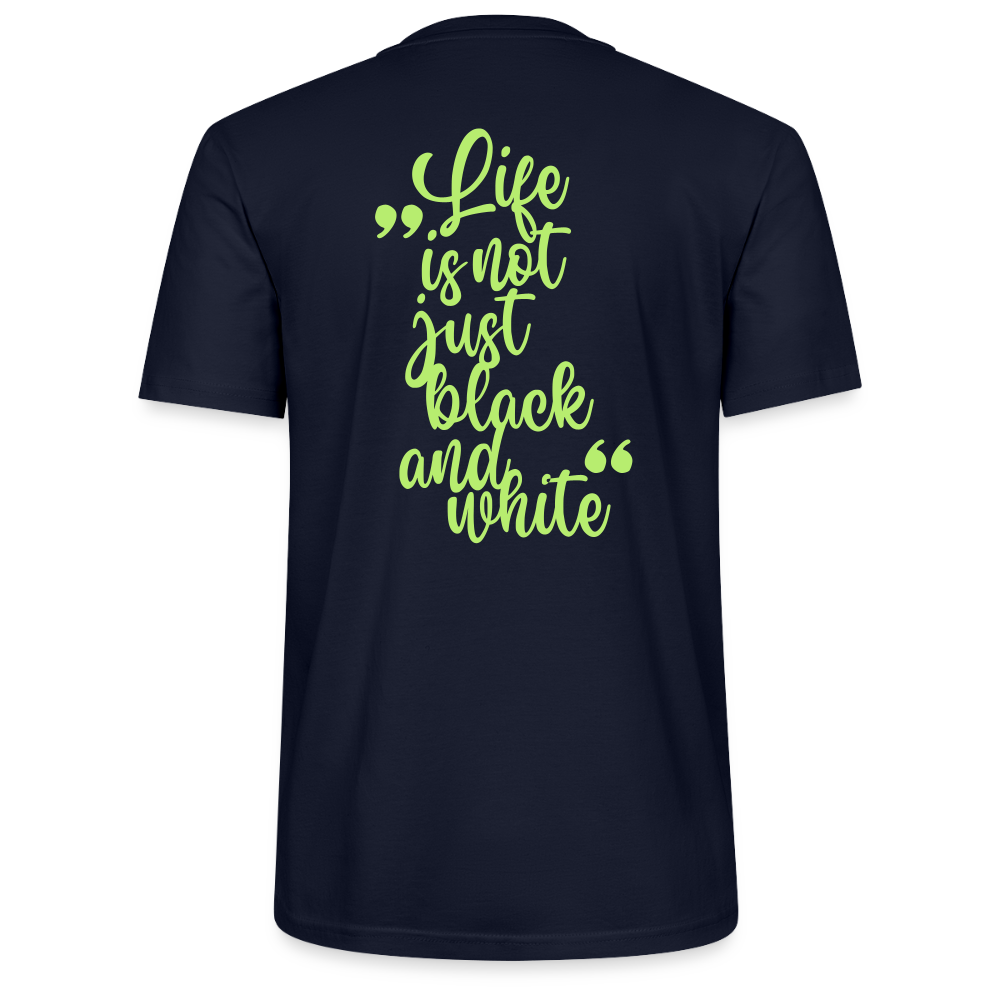 LiNBW. Männer T-Shirt Life is not just black and white - Navy
