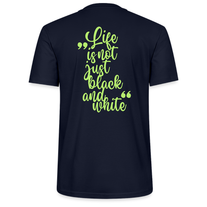 LiNBW. Männer T-Shirt Life is not just black and white - Navy