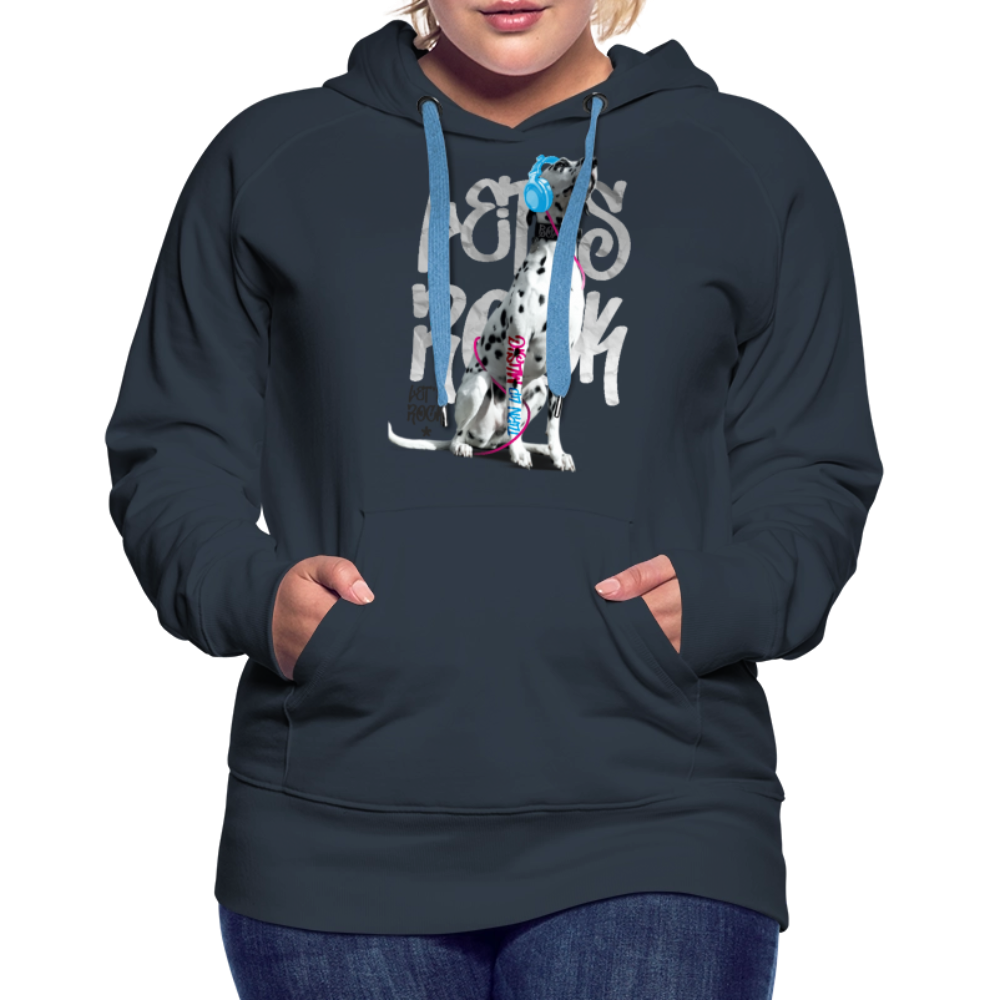 LiNBW. Frauen Hoodie Dalmatiner Let's Rock - Navy