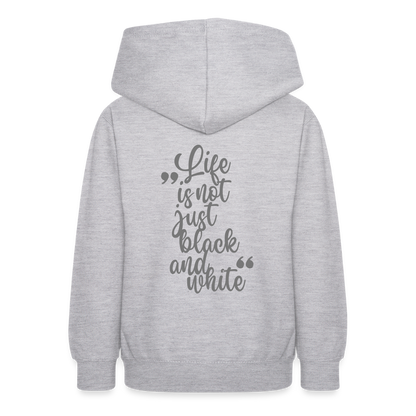 LiNBW. Teenager Hoodie Life is not just black and white - Hellgrau meliert