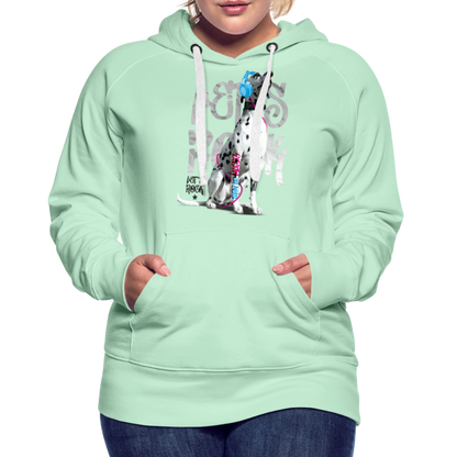 LiNBW. Frauen Hoodie Dalmatiner Let's Rock - helles Mintgrün