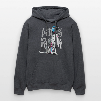 LiNBW. Männer & Frauen Hoodie Dalmatiner Let's Rock - Dunkelgrau meliert
