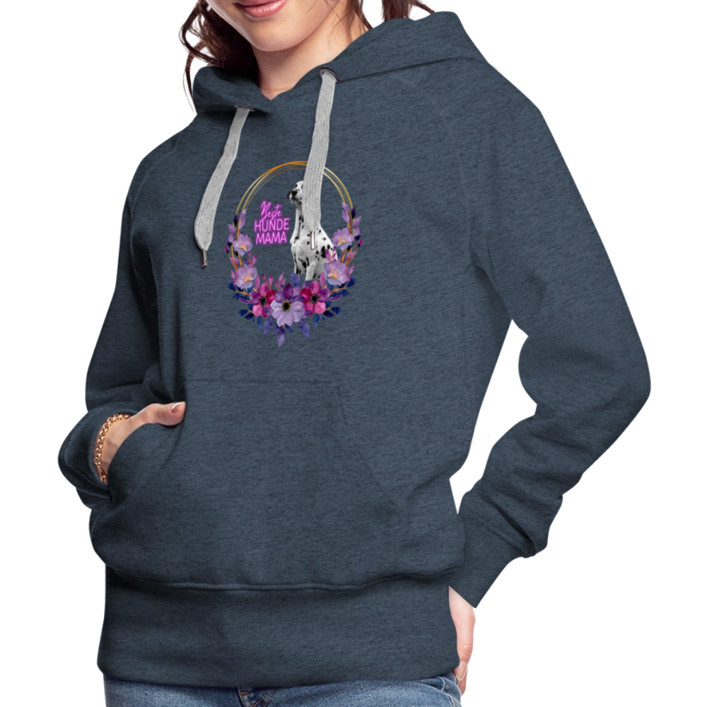 LiNBW. Frauen Hoodie Beste Hundemama - Jeansblau